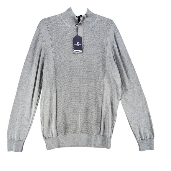 Luchiano Visconti Other - Luchiano Visconti Sweater Mens Medium Gray Long Sleeve 1/4 Zip *NWT*